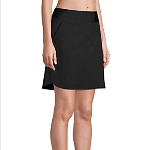 Land's End Swim Plus Standard size Quikdry skirt shorts pockets adjust blk Var - Picture 6 of 13